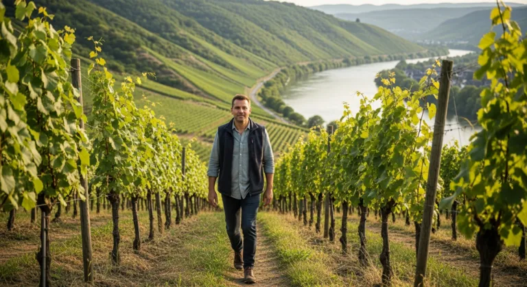 Erfahrungsbericht Frank aus Moselkern — Mann beim Wandern an der Mosel nach Gewichtsverlust