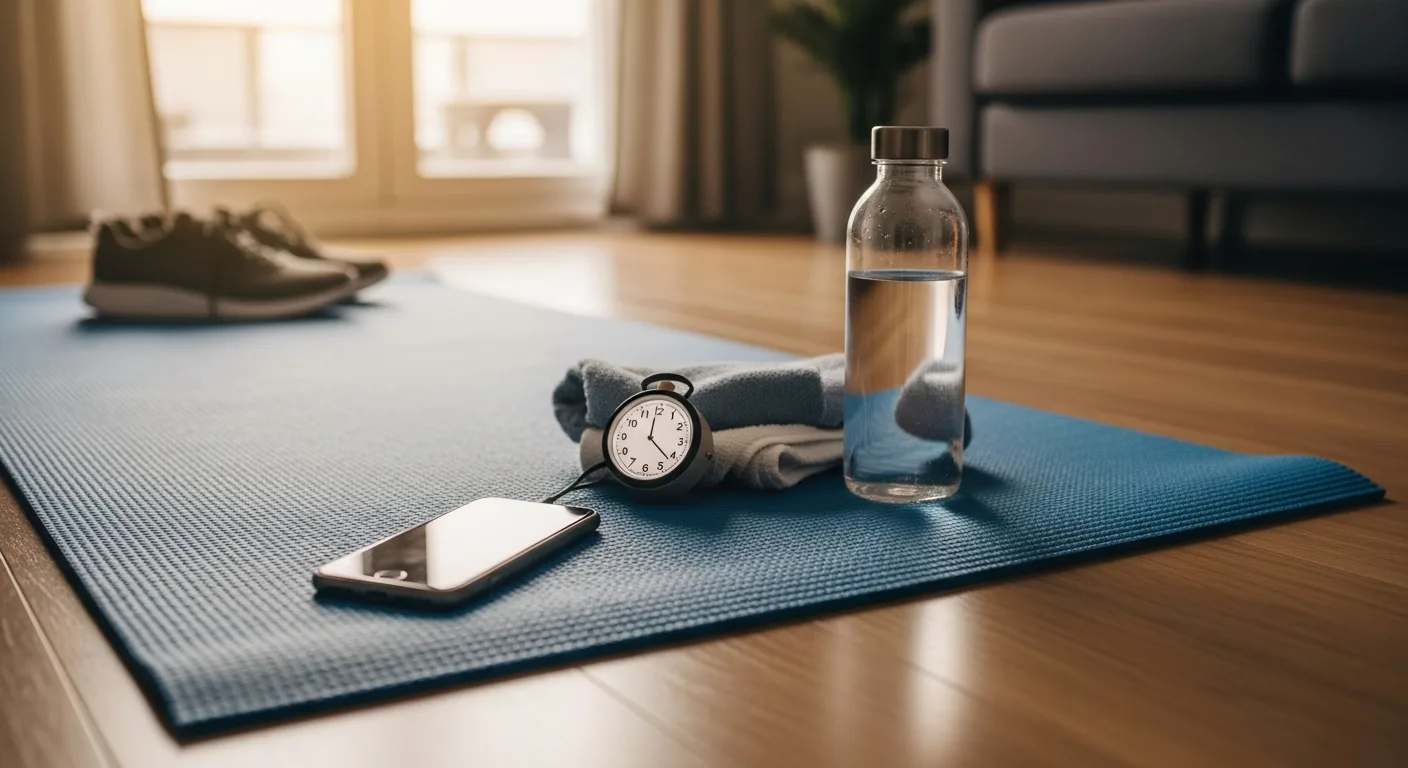 HIIT Training zum Abnehmen — intensives Intervalltraining zuhause mit Matte und Timer